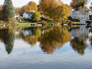 Reflective Messalonskee Lake Oct 21 2015
